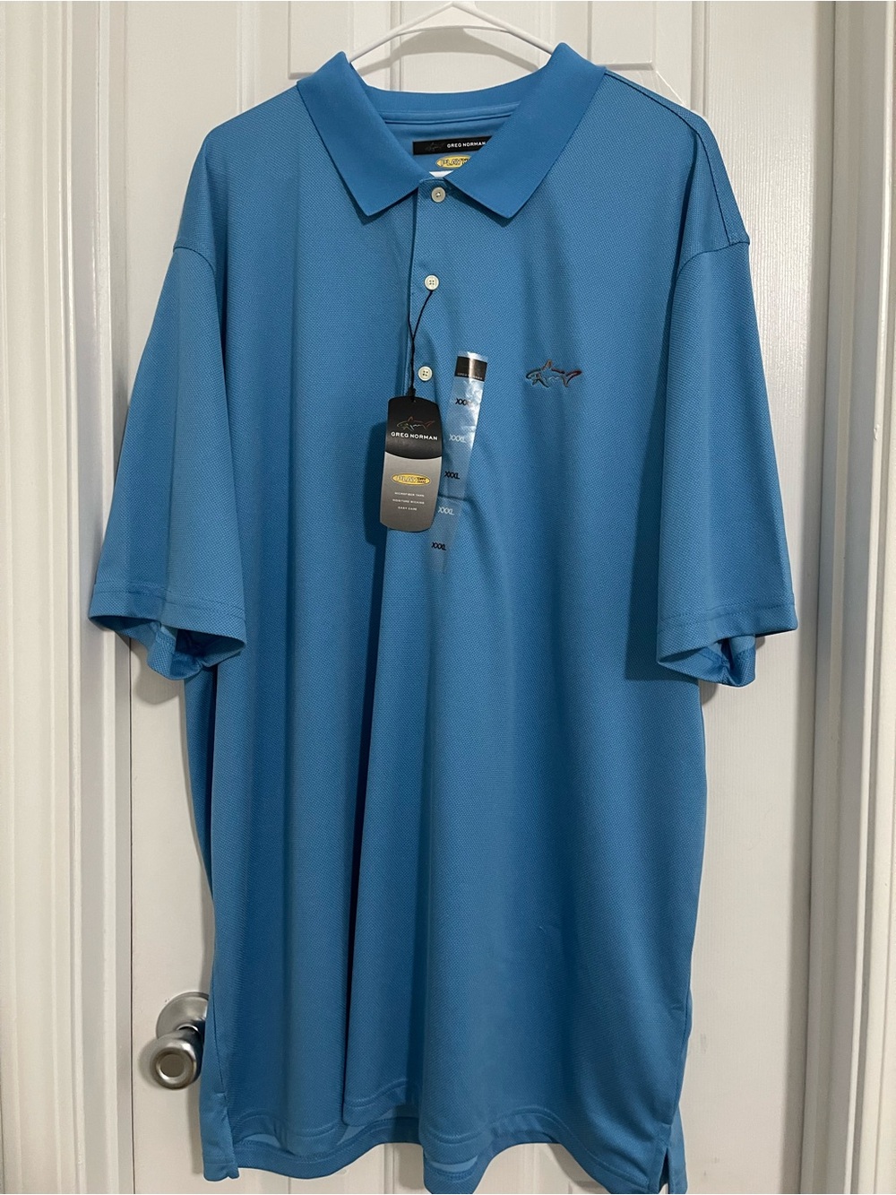 Greg Norman Collection Polo Shirt - Teal Blue
